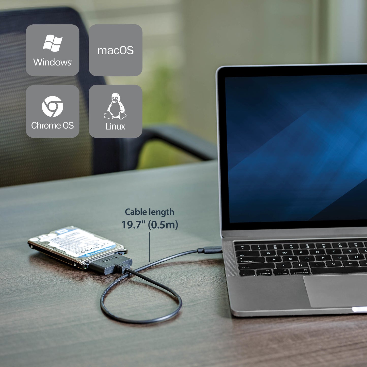 Startech.Com Usb31Csat3Cb, Black, 10 Gbit/S, Ce, Fcc, Reach, 0 - 70 °C, -10 - 55 °C, 1.69" (43 Mm) -  StarTech.com