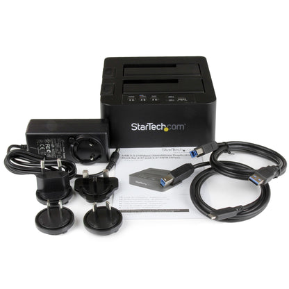 Startech.Com Sdock2U313R, Hdd Duplicator, 2 Copies, Usb 3.1, Black, Plastic, Usb Type-B -  StarTech.com