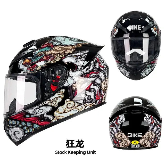 Full Face Modular Motorcycle Helmet Art Patterns -  Motorcycle Helmets SSC PREMIUM