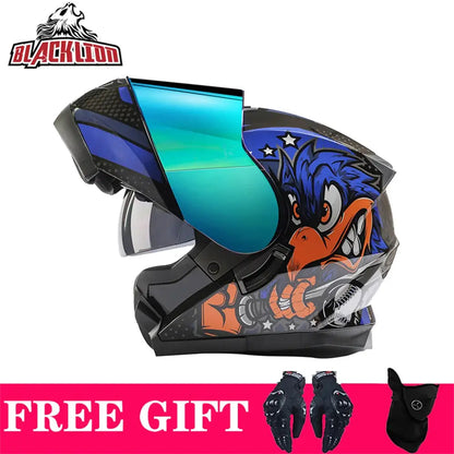 BLD Full Face Motorcycle Helmet Dual Visor