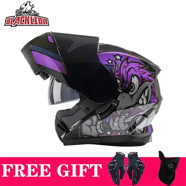 BLD Full Face Motorcycle Helmet Dual Visor