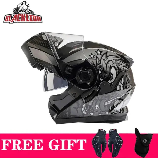 BLD Full Face Motorcycle Helmet Dual Visor