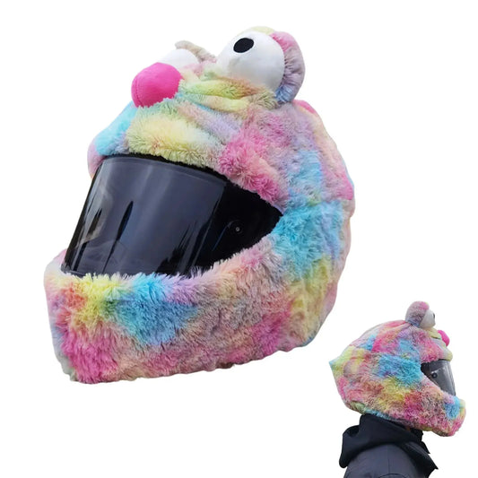 Cartoon Plush Helmet Cover With Large Flexible Ears Funny Helmet Protective Case -  Helmet Covers SSC PREMIUM