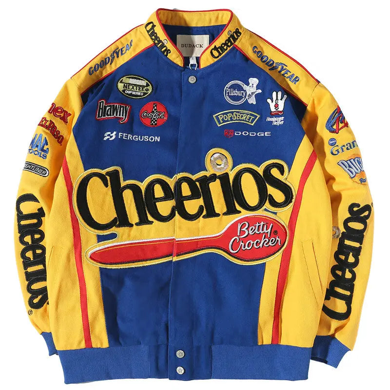 Cheerios Bomber Motorcycle Jacket -  Bomber Jackets SSC PREMIUM