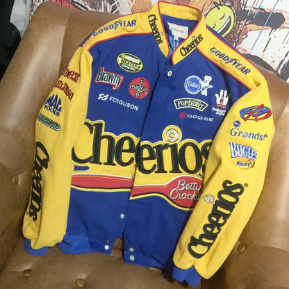 Cheerios Bomber Motorcycle Jacket -  Bomber Jackets SSC PREMIUM