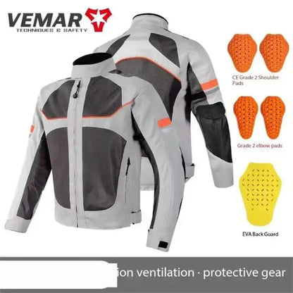 Summer Unisex Motorcycle Jacket Mesh Breathable Motocroos Riding Jacket With Detachable CE Pads Motorbike Jacket Wear-resistant -  Motorcycle Jackets SSC PREMIUM