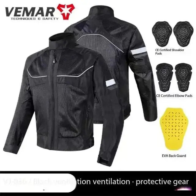 Summer Unisex Motorcycle Jacket Mesh Breathable Motocroos Riding Jacket With Detachable CE Pads Motorbike Jacket Wear-resistant -  Motorcycle Jackets SSC PREMIUM