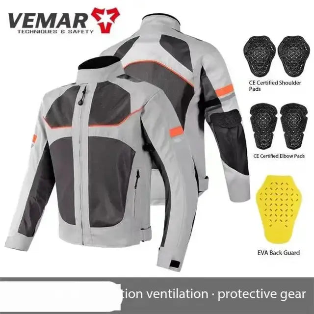 Summer Unisex Motorcycle Jacket Mesh Breathable Motocroos Riding Jacket With Detachable CE Pads Motorbike Jacket Wear-resistant -  Motorcycle Jackets SSC PREMIUM