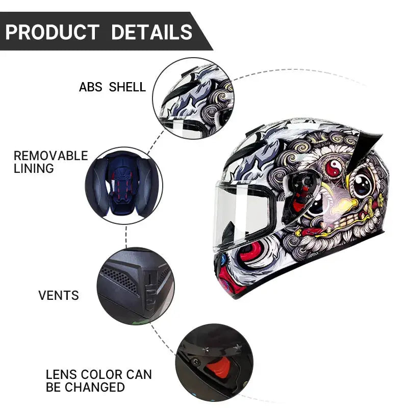 Full Face Modular Motorcycle Helmet