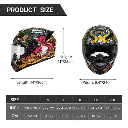 Full Face Modular Motorcycle Helmet