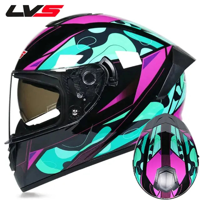 Full Face Racing Double Visor Helmet Winter Warm -  Motorcycle Helmets SSC PREMIUM