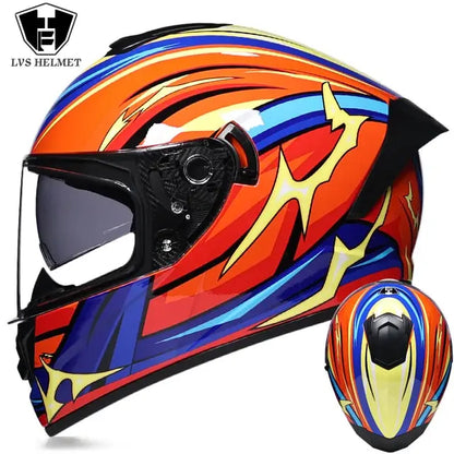 Full Face Racing Double Visor Helmet Winter Warm -  Motorcycle Helmets SSC PREMIUM