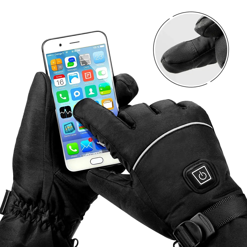 Heated Gloves Waterproof Touch Screen Battery Powered -  Motorcycle Gloves SSC PREMIUM