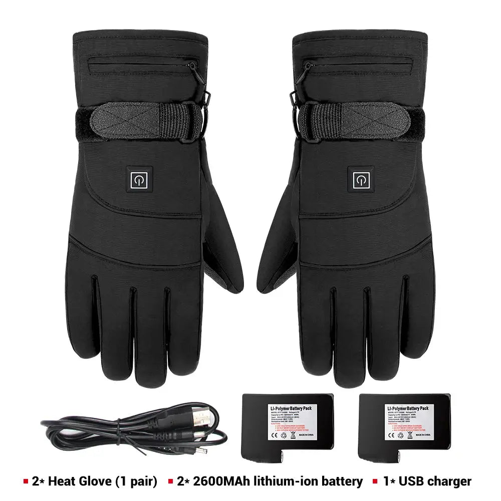 Heated Gloves Waterproof Touch Screen Battery Powered -  Motorcycle Gloves SSC PREMIUM