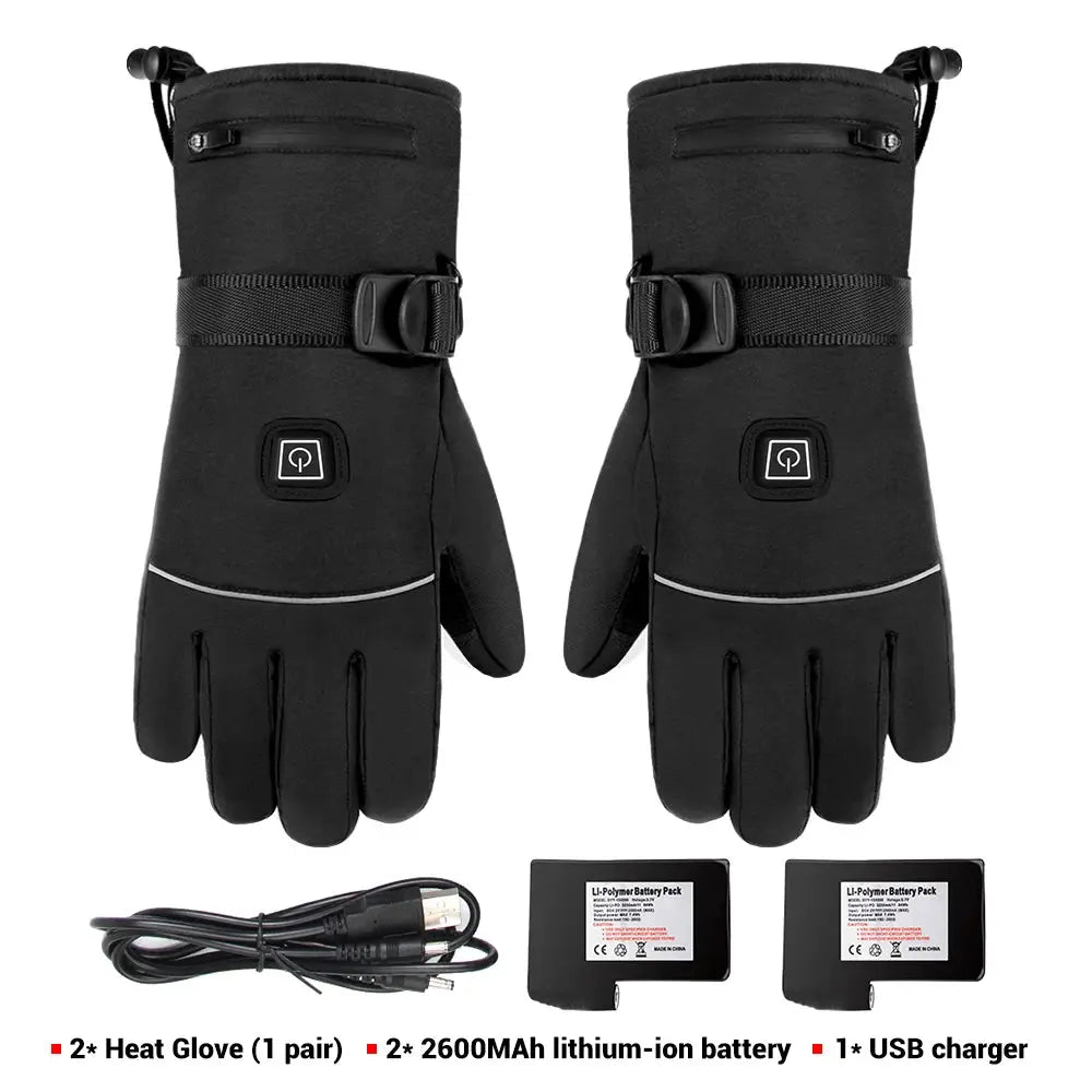 Heated Gloves Waterproof Touch Screen Battery Powered -  Motorcycle Gloves SSC PREMIUM