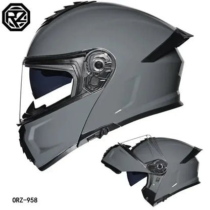 Full Face Modular Helmet Dual Visors w/ LED Tail Light -  Motorcycle Helmets SSC PREMIUM