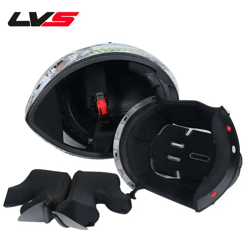 LVS Winter Warm Double Visor Full Face Motorcycle Helmet