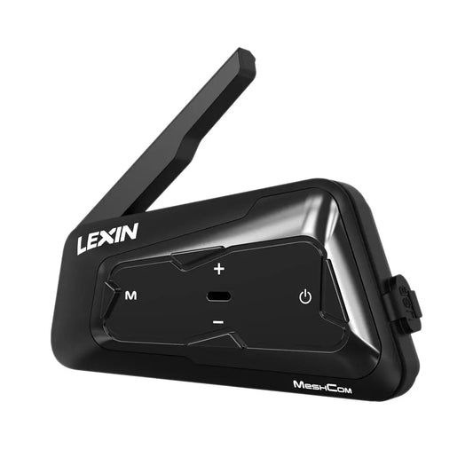 Lexin MeshCom Motorcycle Bluetooth Headset Intercom Communication System, Parallel Audio, 24 Riders -  Bluetooth Headsets SSC PREMIUM