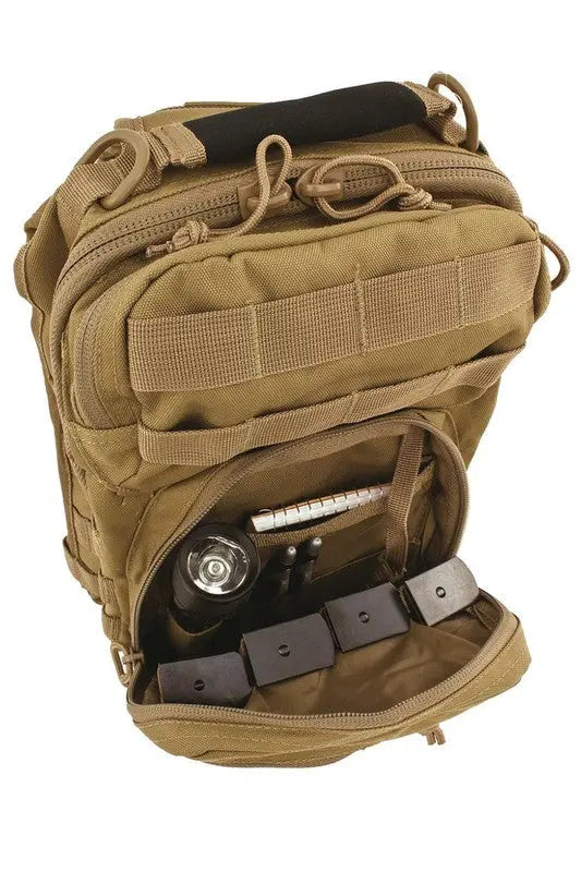 Military Canvas Concealed Sling Backpack  SkyWok Skate Co Tactical Backpacks