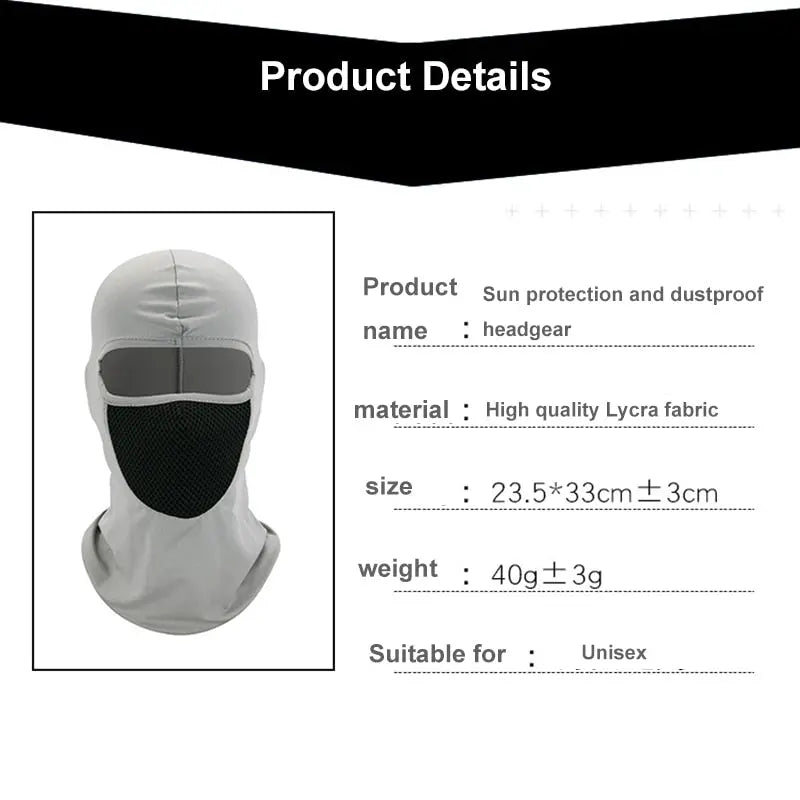 Motorcycle Sun protection and dustproof headgear riding hat hood windproof outdoor tactical riding hood mask mask dust mask -  Balaclavas SSC PREMIUM