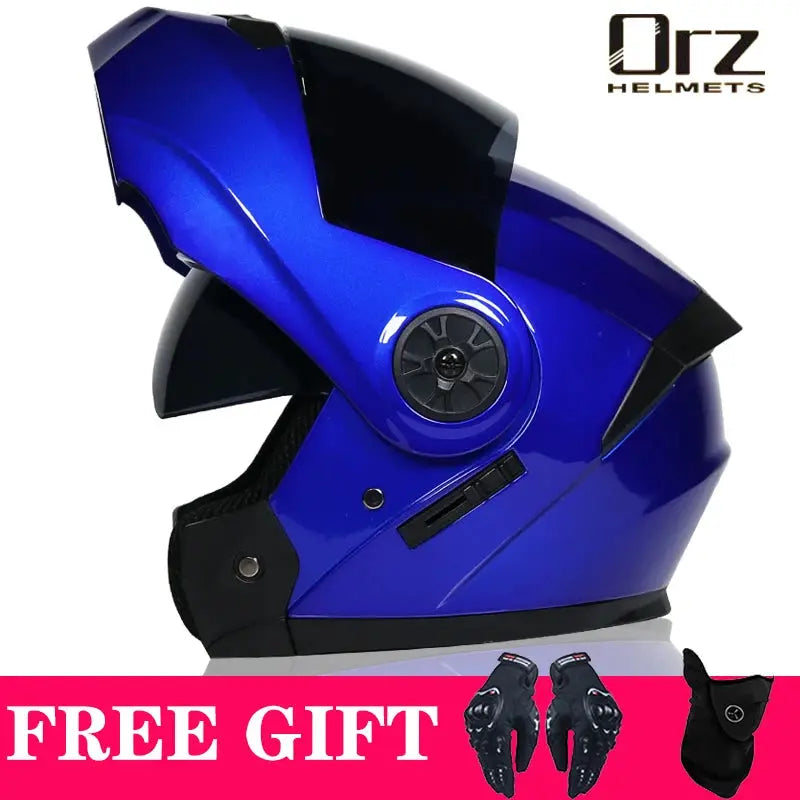 ORZ Helmets Modular Flip Motorcycle Helmet Voyage Racing Dual Visor