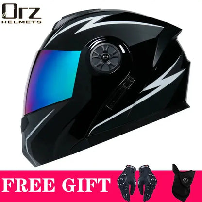 ORZ Helmets Modular Flip Motorcycle Helmet Voyage Racing Dual Visor