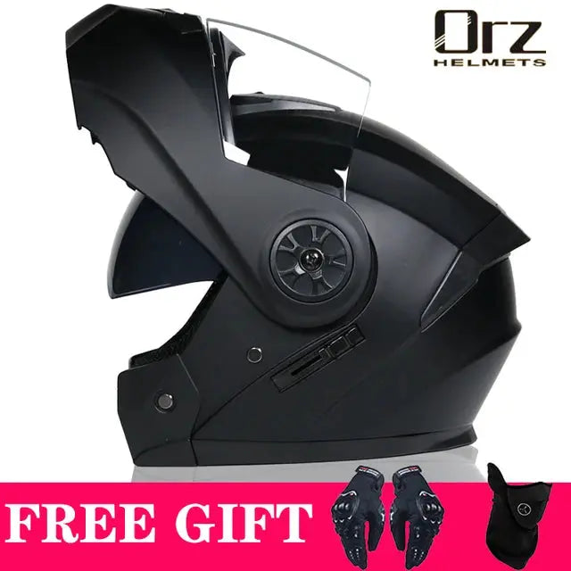 ORZ Helmets Modular Flip Motorcycle Helmet Voyage Racing Dual Visor