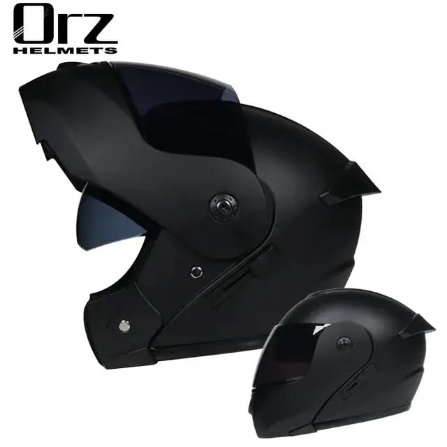 ORZ Helmets Modular Flip Motorcycle Helmet Voyage Racing Dual Visor