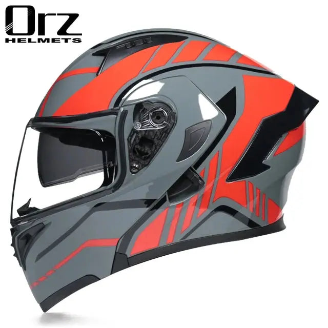 ORZ Modular Full Face Helmet Dual Visor DOT Approved -  Motorcycle Helmets SSC PREMIUM