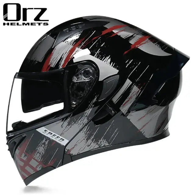 ORZ Modular Full Face Helmet Dual Visor DOT Approved -  Motorcycle Helmets SSC PREMIUM