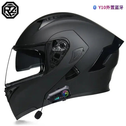 Orz Bluetooth Full Face Motorcycle Helmet Flip Up Double Lens -  Motorcycle Helmets SSC PREMIUM