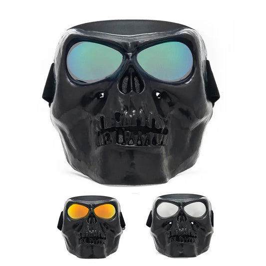 Retro Harley Skull Goggles Mask Motorcycle CS Tactical Protective Gear Outdoor Sports Riding Windproof Sand Goggles -  Motorcycle Goggles SSC PREMIUM