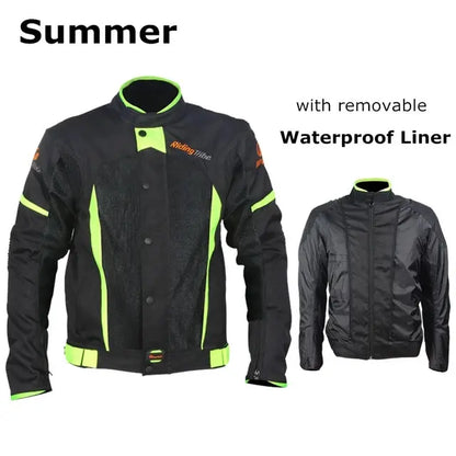 Summer Style Motorcycle Jacket Motorbike Riding Reflective Coat With 5pcs Protective Pads and Waterproof Liner Men Woman JK-37 -  Motorcycle Jackets SSC PREMIUM