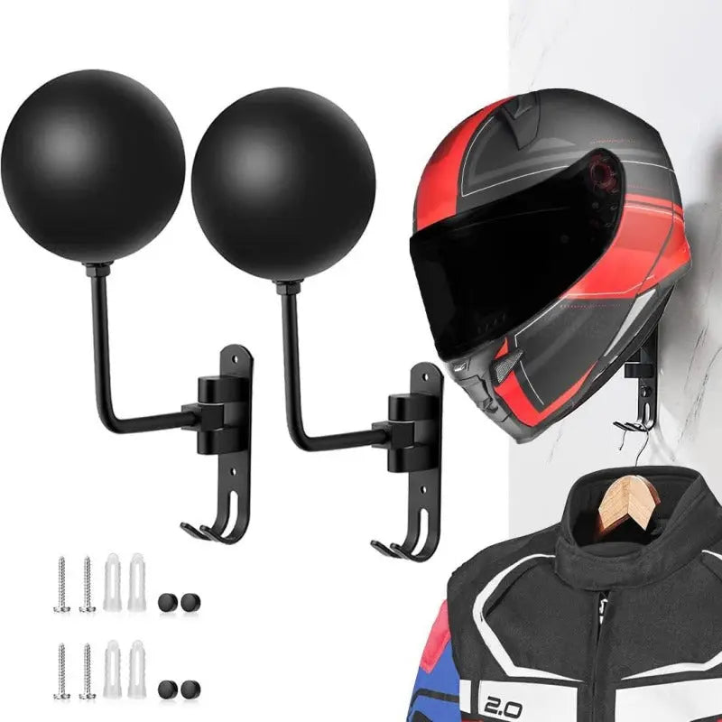 Universal motorcycle helmet rack wall mounted rotating display rack suitable for various desktop non punching placement racks -  Helmet Racks SSC PREMIUM