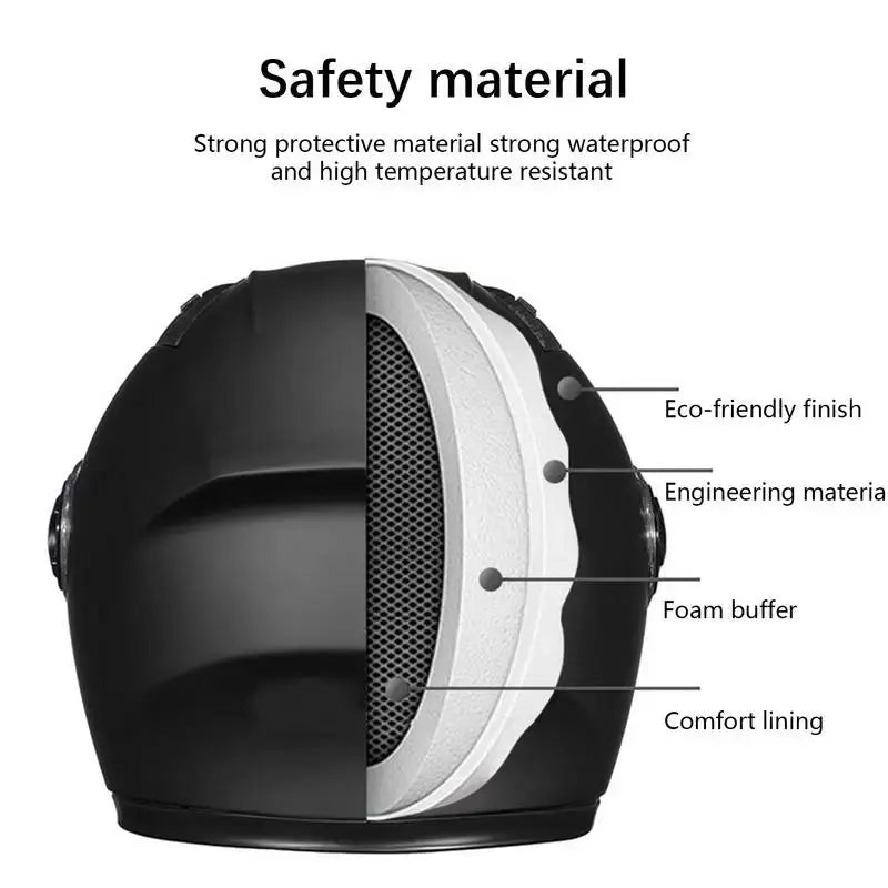 Motorcycle Helmets For Adults Fashionable Windproof Full Face Helmets Dual Visors Street Bike Helmets Warm Anti-Fog Protective -  Motorcycle Helmets SSC PREMIUM