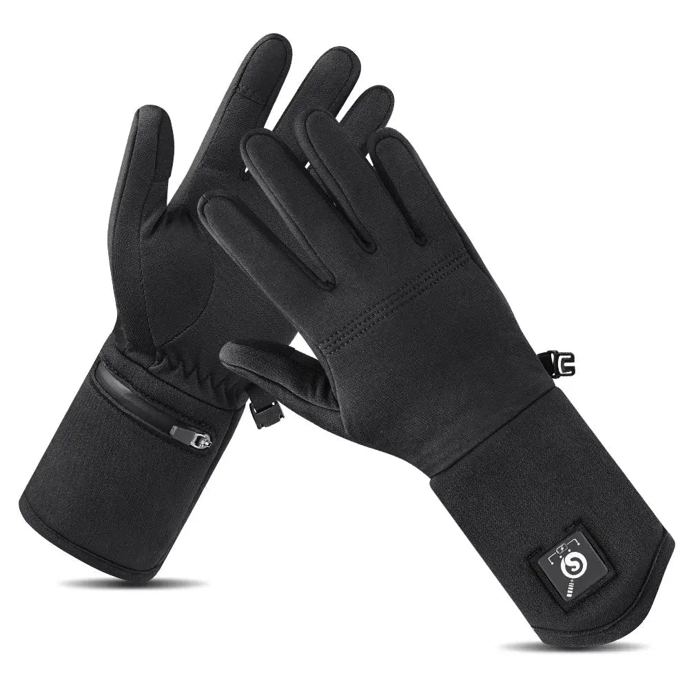 Winter Skiing Heated Gloves Outdoor Sports Touch Motorcycle Men Women Warm Windproof Hunting Black Mittens Bicycles -  Motorcycle Gloves SSC PREMIUM